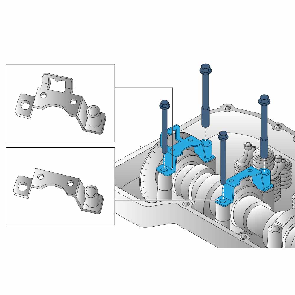 Kit to measure the camshaft lobe deviation. Engine D11K/DTI11, D13K/DTI13