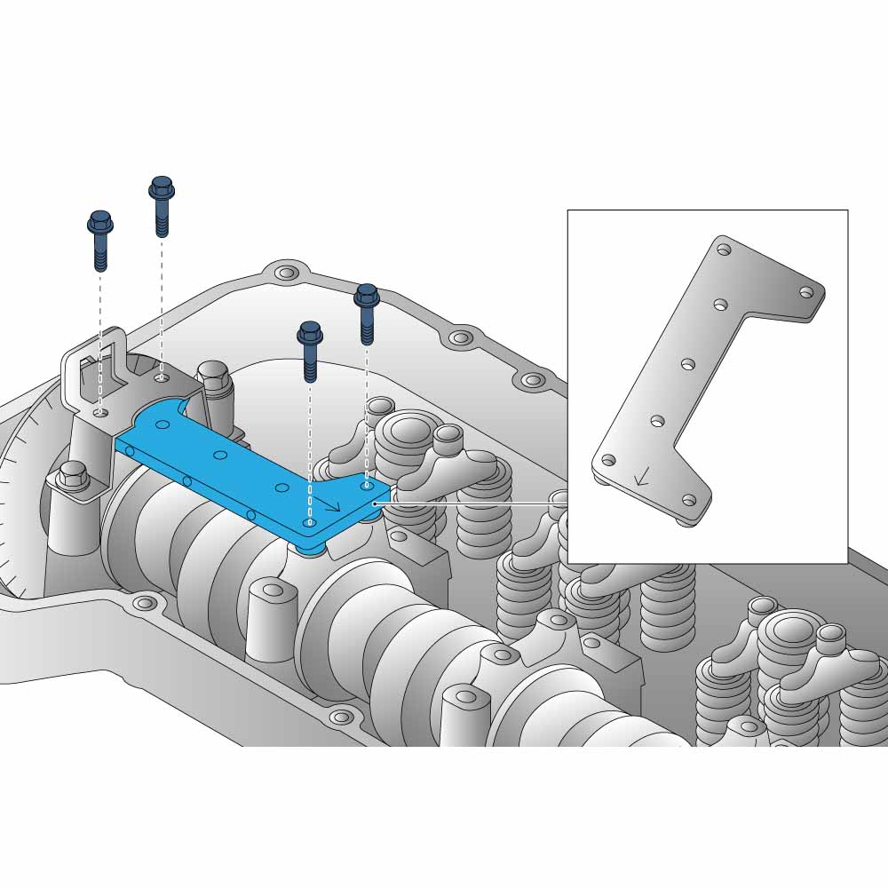 Kit to measure the camshaft lobe deviation. Engine D11K/DTI11, D13K/DTI13