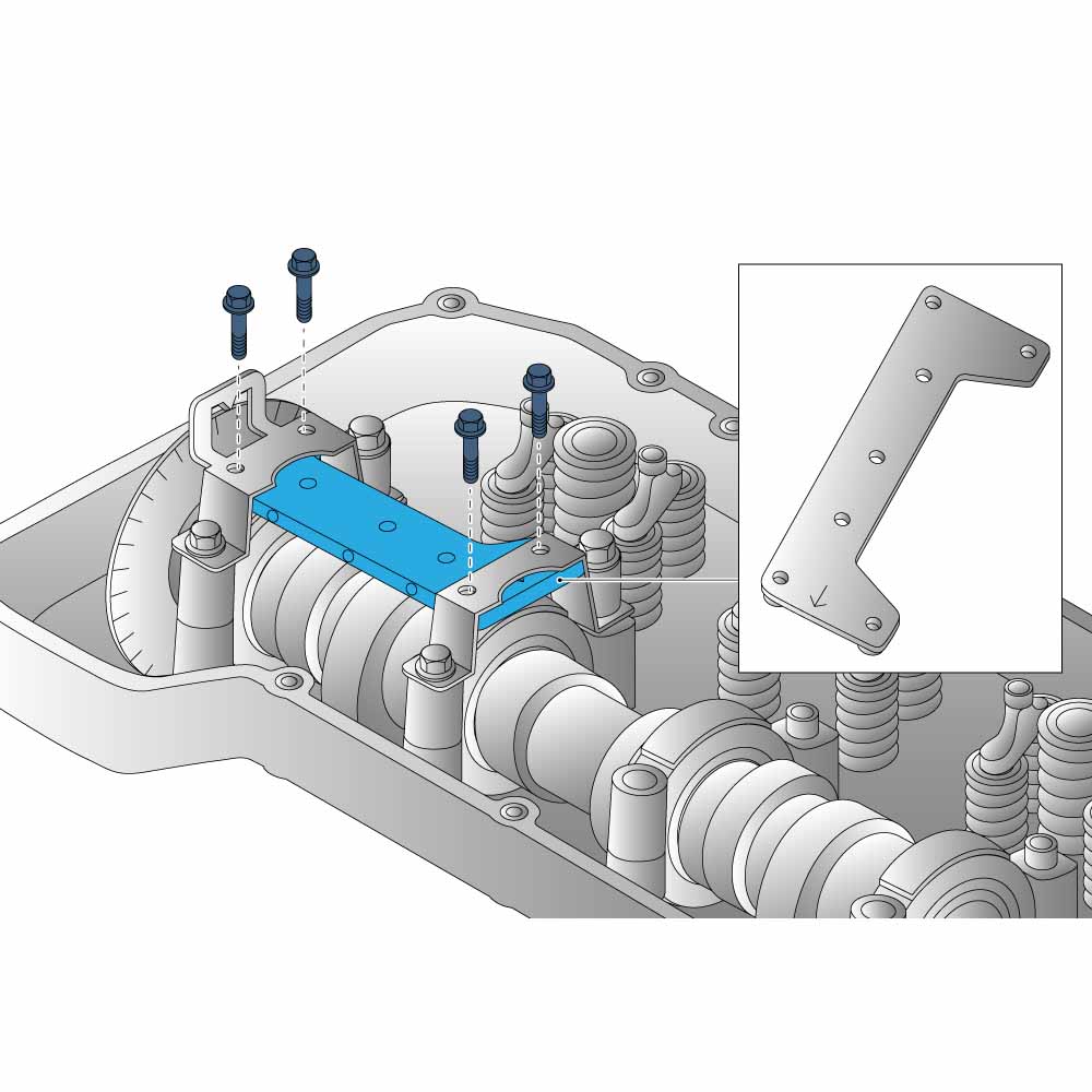 Kit to measure the camshaft lobe deviation. Engine D11K/DTI11, D13K/DTI13