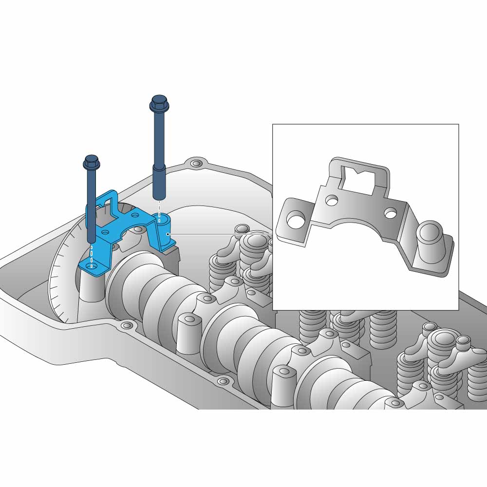 Kit to measure the camshaft lobe deviation. Engine D13K/DTI13
