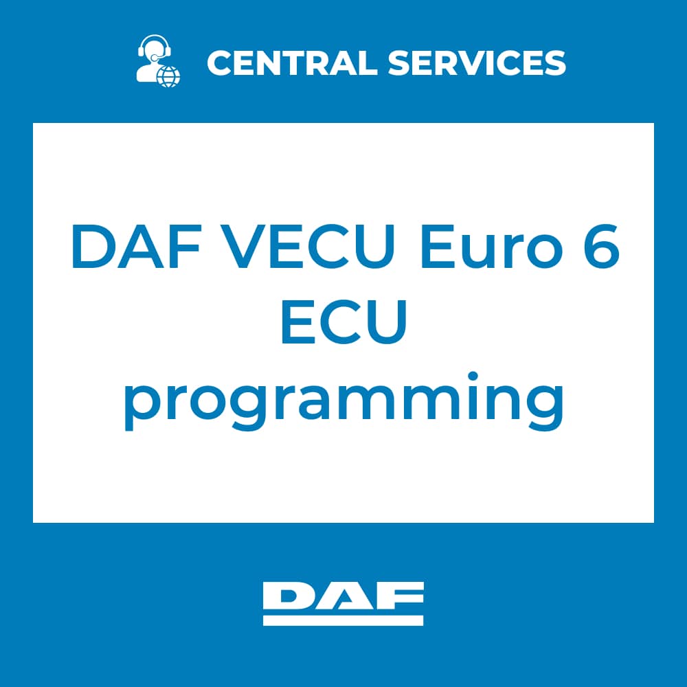 DAF VECU Euro 6 ECU programming (Central Services)