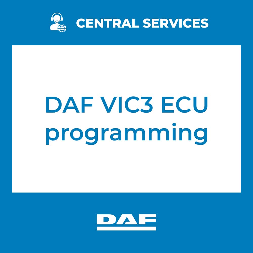 DAF VIC3 ECU programming (Central Services)