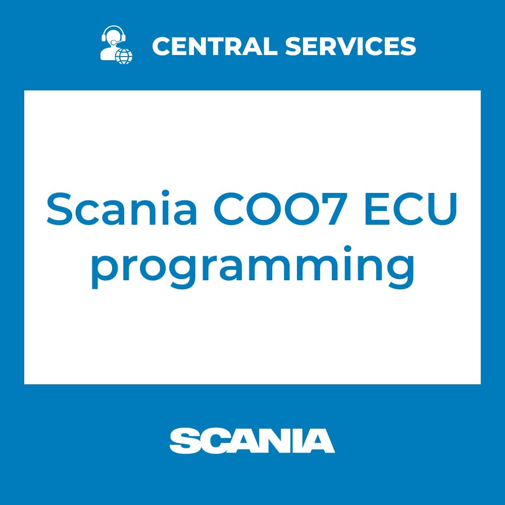 Scania COO7 ECU programming (Central Services)